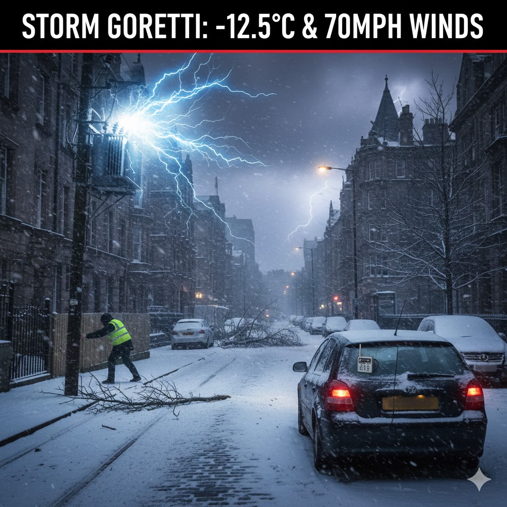 Storm Goretti Named: UK Braces for 20cm Snowfall and Record-Breaking -12.5°C Arctic Freeze