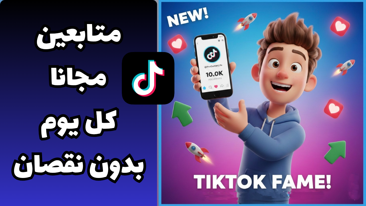 زيادة متابعين تيك توك مجاناً – أفضل طريقة 2026